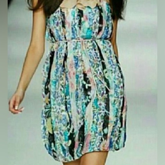 Good Condition, Vintage Zimmerman, Silk Strapless Dress, Size 1 - Picture 3 of 13